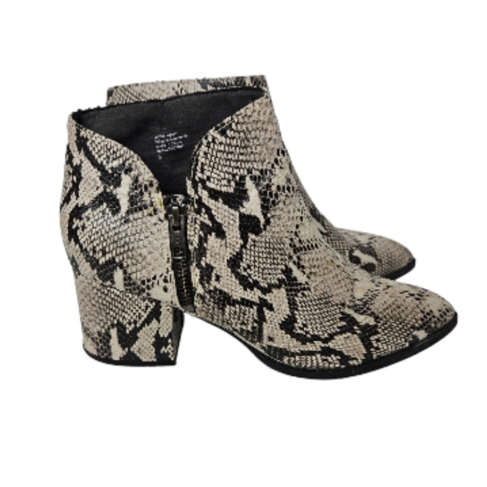 Seychelles Leather Python Print Ankle Bootie Size… - image 2